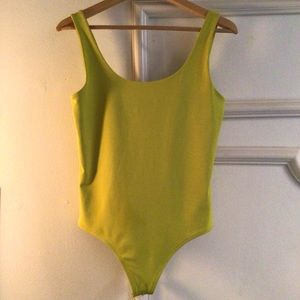 Express Lime Green Thong Bodysuit